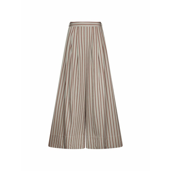 リュージョー レディース カジュアルパンツ ボトムス Striped trousers Green