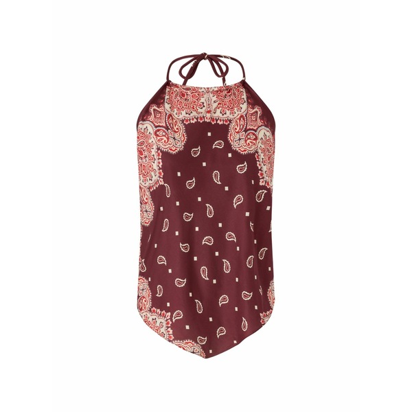 ピンコ レディース カットソー トップス Paisley halterneck top Red