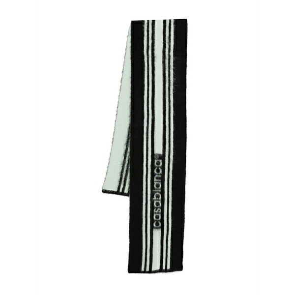 カサブランカ メンズ えり巻き・袈裟・えり巻き 付属物 Striped-pattern scarf Black