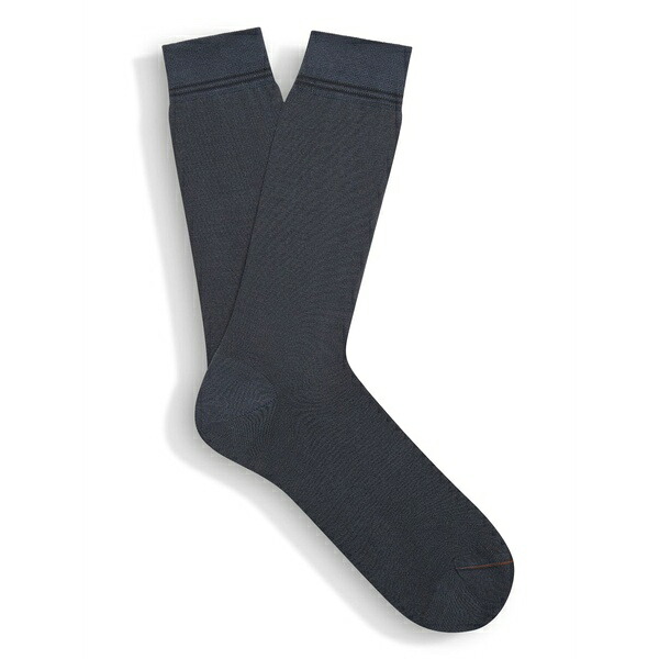 ゼニア メンズ ソックス アンダー御召しもの Stripe-detail socks  Blue