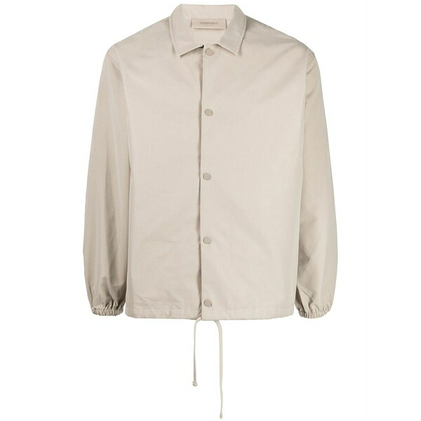 エフオージーエッセンシャルズ メンズ 上衣＆上衣 アウター Graphic-print drawstring shirt jacket Neutrals メンズファッション-コート・ジャケット