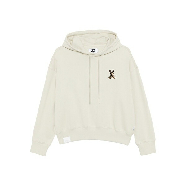 イズエ レディース パーカー・スウェットシャツ アウター Logo-embroidered hoodie Neutrals