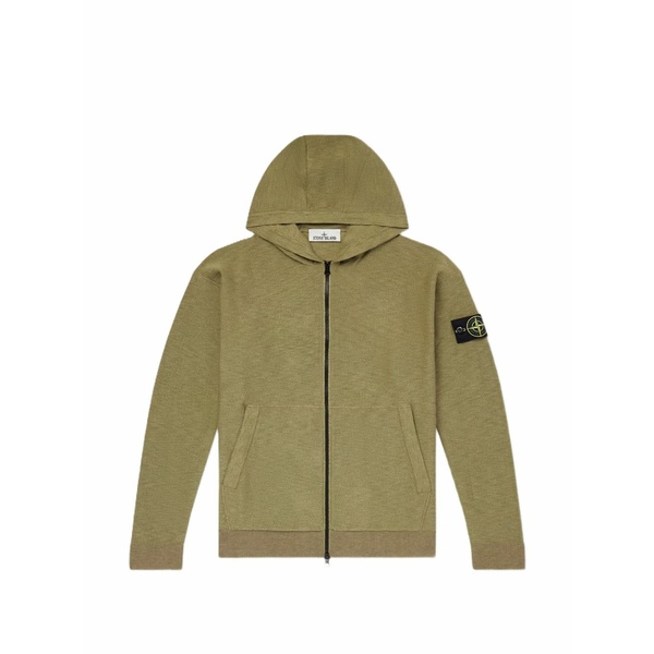 ストーンアイランド メンズ パーカー・スウェットシャツ アウター Zip-up hoodie Green