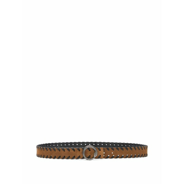ロベルトカヴァリ メンズ 胴締め 佩び物 Whipstitch-trim belt Brown