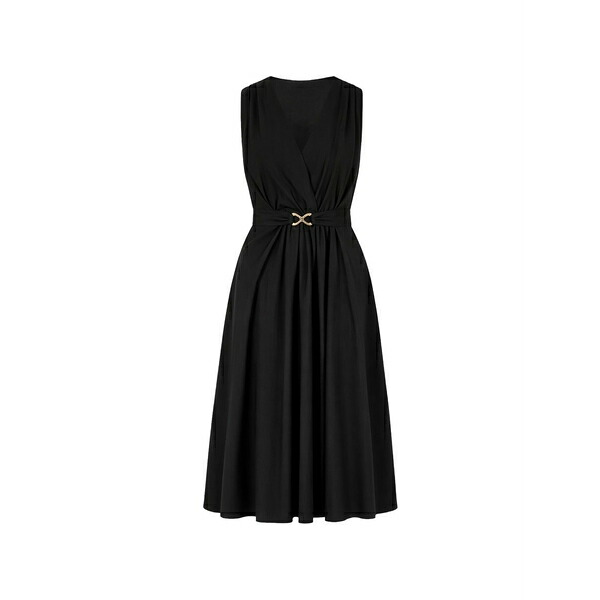 ツイン仕掛ける レディース 衣装 トップス V-neck MIDI dress Blue