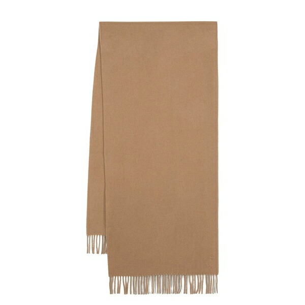 羊毛 資産家 メンズ 消音装置・袈裟・えり巻き 添え物 Fringed cashmere scarf Brown