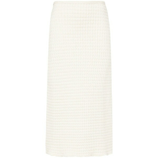 ジル・サンダー レディース スコート ボトムス Waffle-knit skirt Neutrals