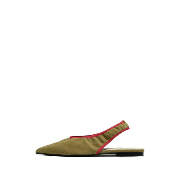ビンバ イ ローラ レディース パンプス シューズ Pointed leather flat pumps Green