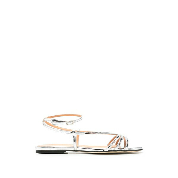 ザ・セラー レディース サンダル シューズ Metallic multi-strap sandals Silver|asty