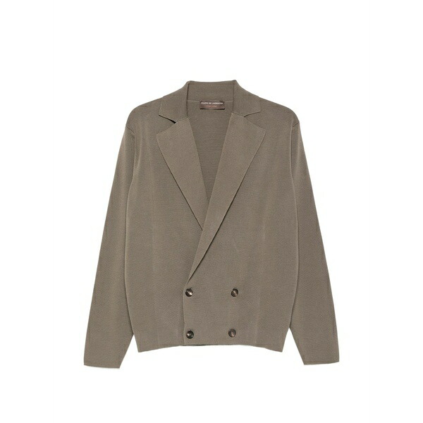 フィリッポ デ ラウレンティス メンズ ジレー アウター Double breasted cardigan Green