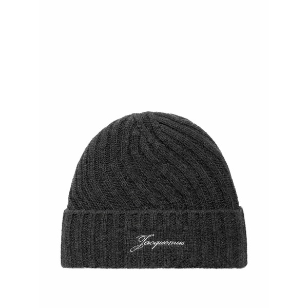 ジャクエムス メンズ かぶり笠 付属品 Cashemere the tourini beanie Grey