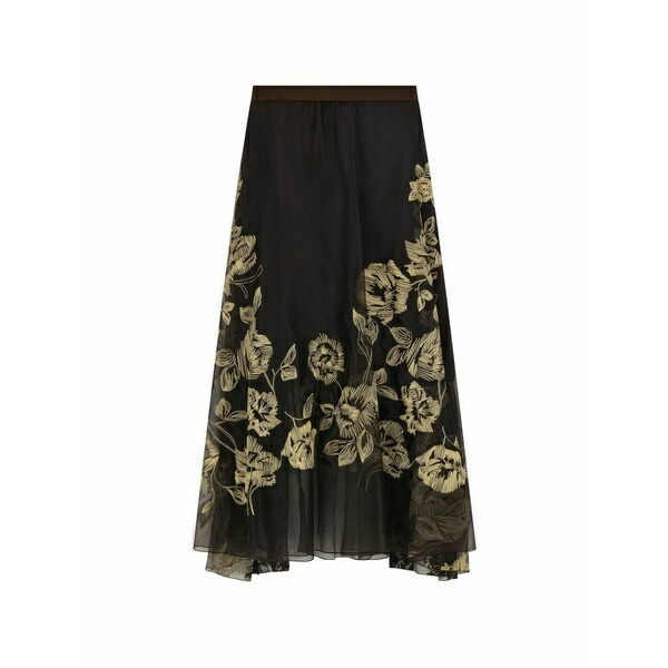 リビアナコンティ レディース スコート ボトムス Angel floral-embroidered skirt Brown