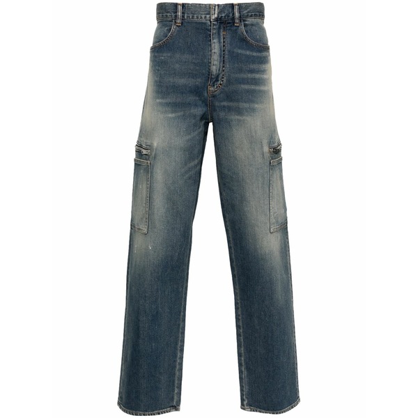 ジバンシー メンズ デニムパンツ ボトムス Straight-leg cargo jeans Blue｜asty