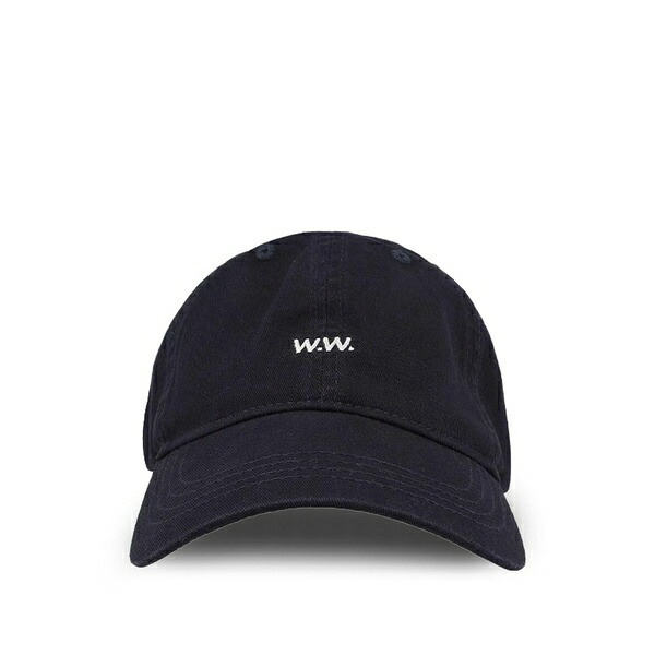 ウッド ウッド メンズ 帽子 アクセサリー Logo-embroidered baseball cap Blue|asty