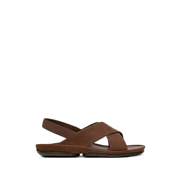 カンペール レディース サンダル シューズ Right isla crossover-strap sandals Brown