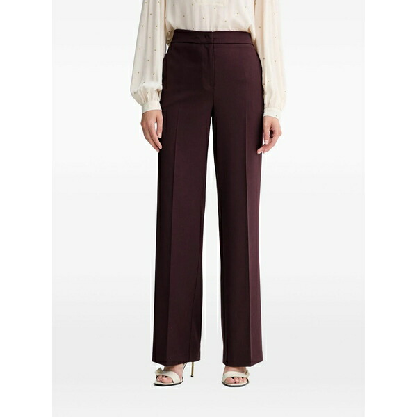 ツインセット レディース カジュアルパンツ ボトムス Elastic-waist tailored trousers Red｜asty
