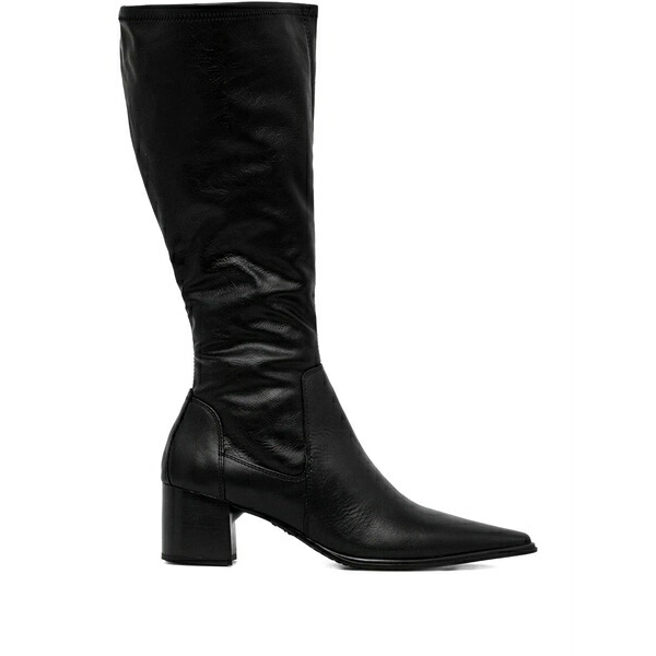 渡り者 レディース ブーツ シューズ Pointed-toe knee-high boots Black