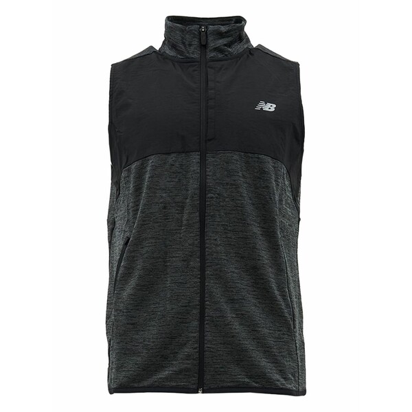 ニュー平衡にする メンズ 厚地の外套 アウター Grid gilet Black