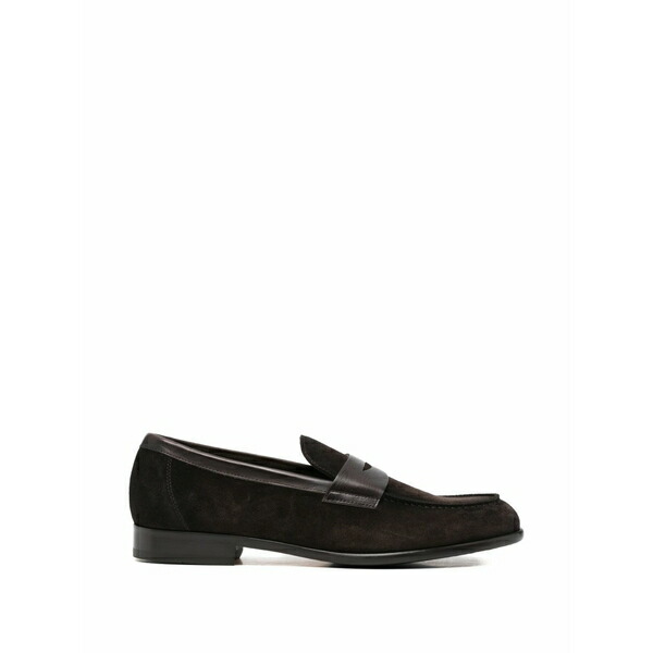 ドンカルズ メンズ スリッポン・ローファー シューズ Suede penny loafers Brown|asty