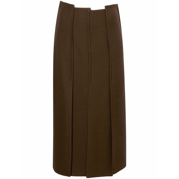 プロエンザショラー レディース スコート ボトムス High-waist twill MIDI skirt Brown
