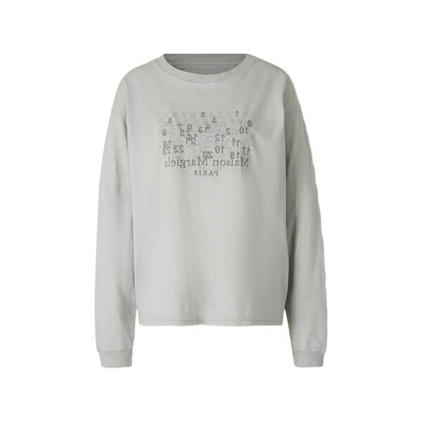 マルタンマルジェラ レディース ティーシャツ トップス Long-sleeve graphic t-shirt Grey