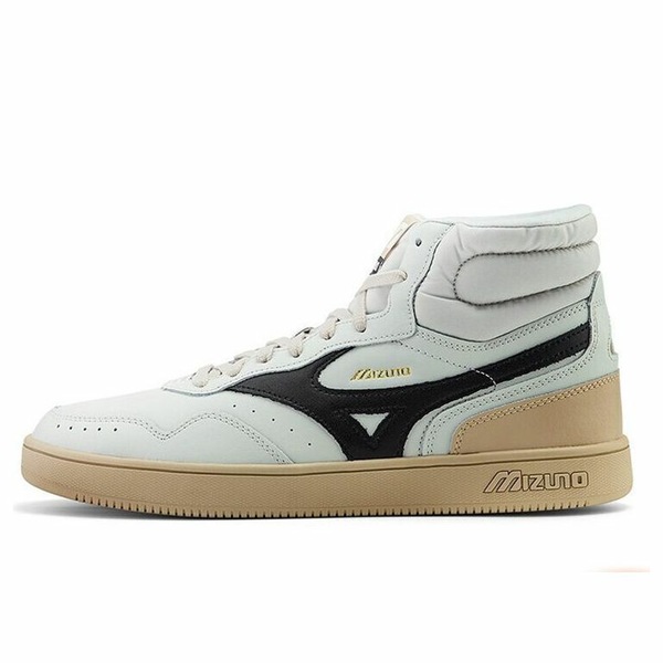 Mizuno ミズノ メンズ スニーカー 【Mizuno Court Lite Mid 'White Cream Black' D1GH212801】 サイズ US_5.5(23.5cm)｜asty