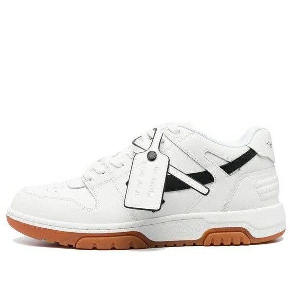 Off-White オフホワイト メンズ スニーカー 【Off-White Out Of Office Low Leather Sneaker 'White Black' OMIA189F23LEA0030110】 サイズ US_10(28.0cm)｜asty