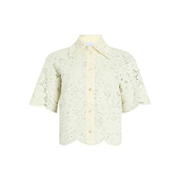 ジャンパトゥ レディース シャツ トップス Lace short-sleeves shirt Yellow｜asty