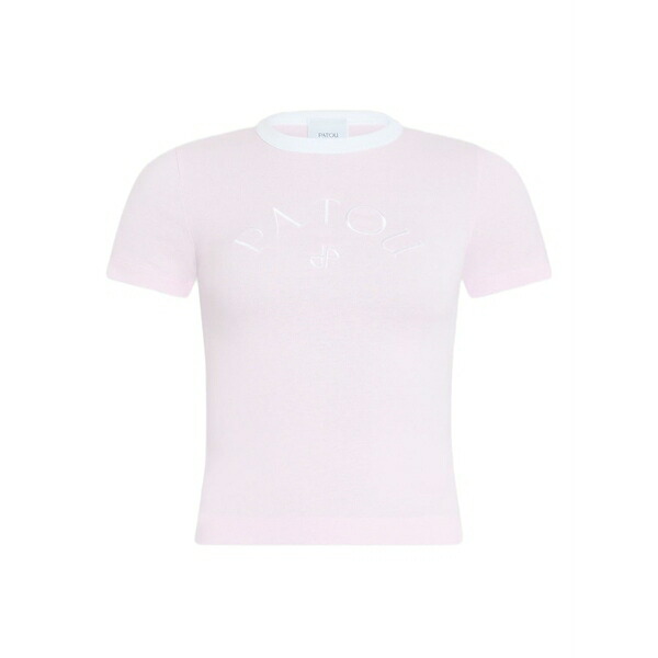ジャンパトゥ レディース Tシャツ トップス Embroidered-logo t-shirt Pink|asty