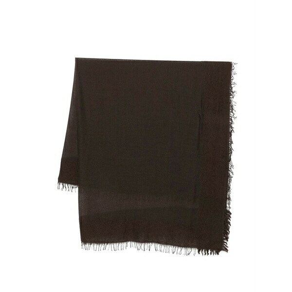 ファリエロ サルティ メンズ マフラー・ストール・スカーフ アクセサリー Fringed scarf Brown|asty