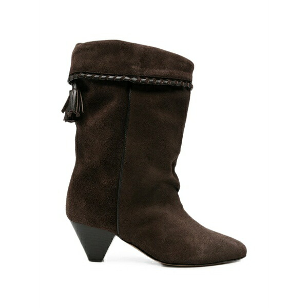 イザベル マラン レディース ブーツ シューズ Dalby tassel-detail braided-trim boots Brown｜asty