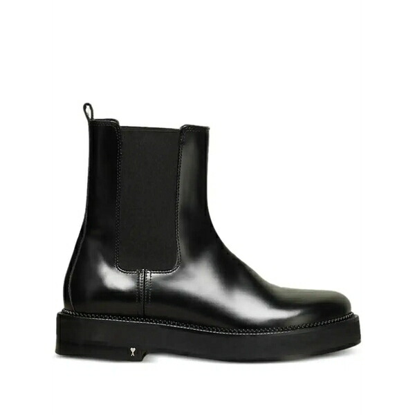 アミ レディース ブーツ シューズ Leather chelsea boots Black｜asty