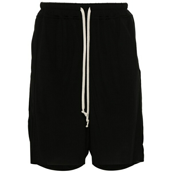 リックオウエンス メンズ カジュアルパンツ ボトムス Drop-crotch shorts Black｜asty 108,400円