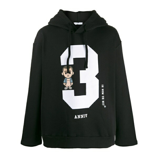 インノミネイト メンズ パーカー・スウェットシャツ アウター Cartoon print hoodie Black｜asty