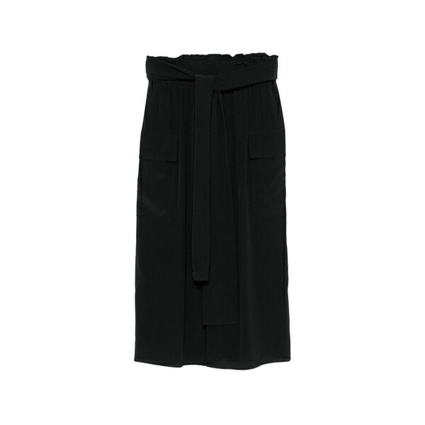 ジョセフ レディース スカート ボトムス Paperbag-waist tie-fastening midi skirt Black|asty