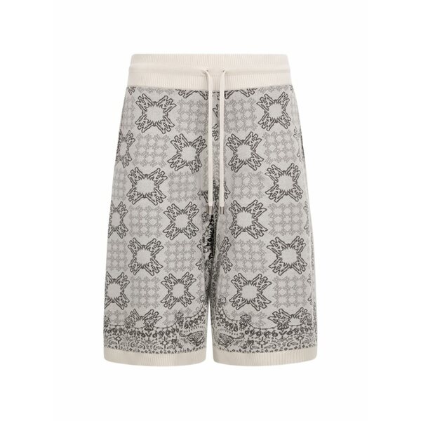 アミリ メンズ カジュアルパンツ ボトムス Ma quad check mesh knit shorts Grey|asty