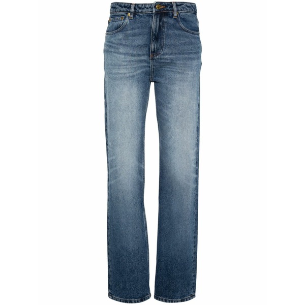 アーペーセー レディース デニムパンツ ボトムス Kylie mid-rise straight-leg jeans Blue|asty