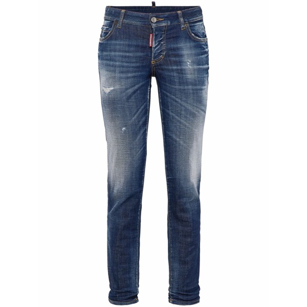 ディースクエアード レディース デニムパンツ ボトムス Cropped skinny jeans Blue|asty