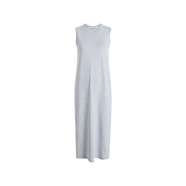 アナザー トゥモロー レディース ワンピース トップス Sleeveless side-slit dress Grey|asty