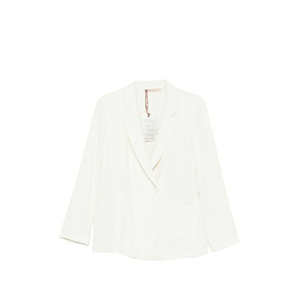 ペニーブラック レディース ジャケット＆ブルゾン アウター Double-breasted notched-lapels blazer Neutrals｜asty