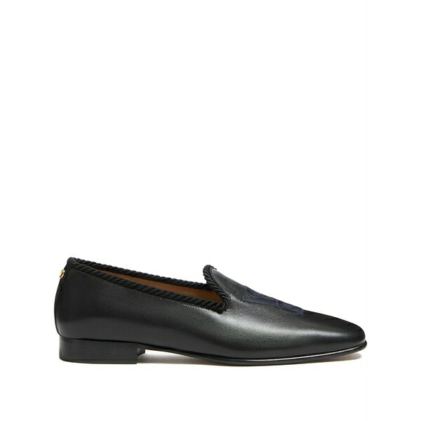 ヴァレンティノ ガラヴァーニ メンズ スリッポン・ローファー シューズ Les alc£´vettes leather loafers Black|asty
