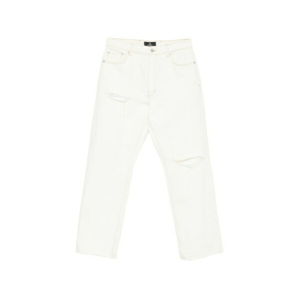 リプレゼント メンズ デニムパンツ ボトムス Heaton distressed straight-leg jeans White|asty
