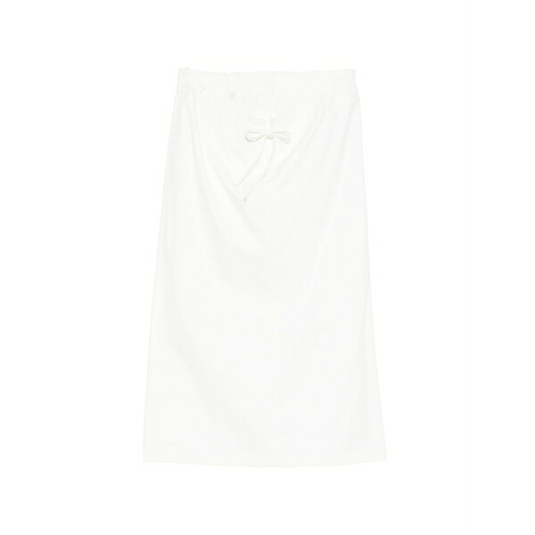 ジュン・ジー レディース スカート ボトムス Drawstring-waist slit-detail skirt White｜asty