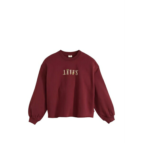 リーバイス レディース ニット&セーター アウター Embroidered-logo sweatshirt Red｜asty