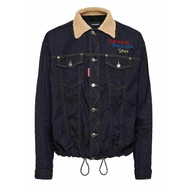 ディースクエアード メンズ ジャケット&ブルゾン アウター Cotton-blend denim jacket Blue|asty