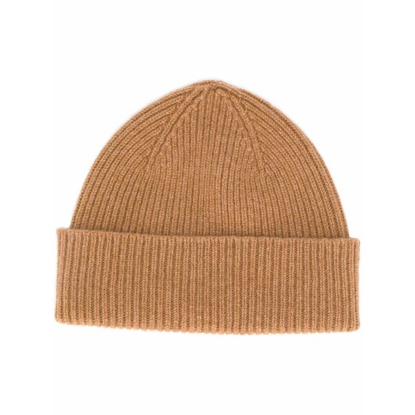 ハーモニー パリ メンズ 帽子 アクセサリー Knitted beanie Brown|asty