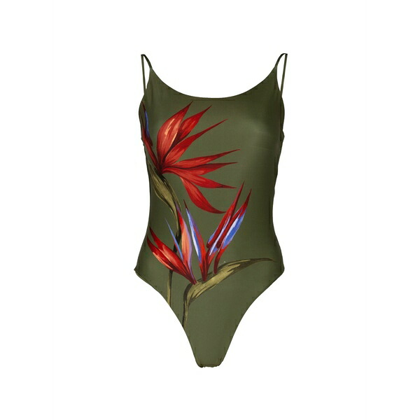 ファーム リオ レディース ワンピース トップス Floral-print swimsuit Green｜asty