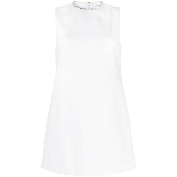 エリア レディース ワンピース トップス Crystal-embellished heart mini dress White｜asty