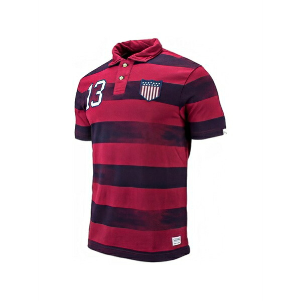 ナイキ メンズ ポロシャツ トップス Usa covert striped polo shirt Red｜asty