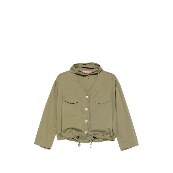カーラ ジー レディース シャツ トップス Soti drawstring-hem flap-pocket shirt Green|asty